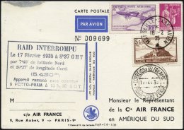 FRANKREICH 240,283,294 BRIEF, 16.12.35, Erstflug Air France MARSEILLE-PORTO PRAIA, Mit Unterbrechungsstempel 17.2.35 7&o - Other & Unclassified