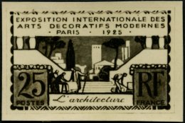 FRANKREICH 179P (*), 1925, 25 C. Schlossterrasse, Ungezähntes Fotoessay Auf Kartonpapier, Pracht, R! - Sonstige & Ohne Zuordnung