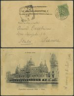FRANKREICH 84 BRIEF, 1900, 5 C. Hellgelbgrün Mit K2 PARIS EXPOSITION BEAUX-ATRS Auf Ansichtskarte Von Der Ausstellu - Autres & Non Classés