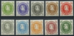 DÄNEMARK 185-94 *, 1920, 60. Geburtstag, Falzrest, Prachtsatz - Used Stamps
