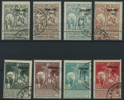 BELGIEN 81-88III O, 1911, Nationalfond, Prachtsatz, Mi. 75.- - Belgium