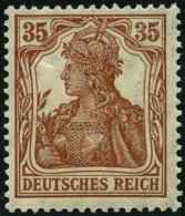 Dt. Reich 103c **, 1918, 35 Pf. Zimtfarben, Pracht, Gepr. Infla, Mi. 70.- - Used Stamps