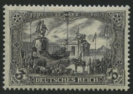 Dt. Reich 97AII *, 1916, 5 M. Kriegsdruck, Gezähnt A, Falzrest, Pracht, Gepr. Jäschke-L., Mi. 85.- - Gebraucht