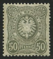 Dt. Reich 44a **, 1880, 50 Pf. Olivgrau, Postfrisch, Kabinett, Fotoattest Wiegand, Mi. (2500.-) - Other & Unclassified