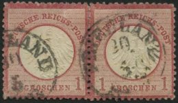 Dt. Reich 7,9/10,14 O, 1872, 1, 3, 7 Kr. Und 1/2 Gr. Kleine Brustschilde, 4 Prachtwerte, Mi. 275.- - Used Stamps