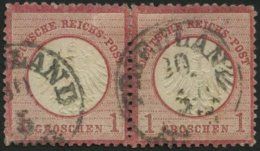 Dt. Reich 6I O, 1872, 5 Gr. Ockerbraun Mit Plattenfehler Fleck Im Bogen Der Rechten 5, Repariert Wie Pracht, Mi. 300.- - Used Stamps