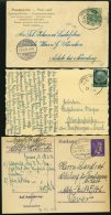 BAHNPOST Varel-Neuenburg (Zug 202,1039 Und 1171 (2x)), 1906-1943, 4 Belege, Dazu 2 Briefstücke, Feinst/Pracht - Machines à Affranchir (EMA)