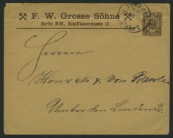BERLIN B U BRIEF, PACKETFAHRT GESELLSCHAFT: 1891, 2 Pf. Braun, Privater Ganzsachenumschlag Von F.W. Grosse Söhne, B - Other & Unclassified