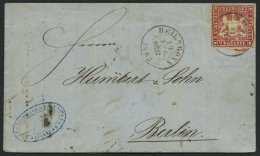 WÜRTTEMBERG 19ya BRIEF, 1862, 9 Kr. Karmin, Dünnes Papier, Kleine Zahnmängel, Auf Brief Von HEILBRONN Nac - Other & Unclassified