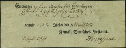SCHLESWIG-HOLSTEIN 1814, Siegelbrief Mit Inhalt Von Kiel Nach Husum, Komplettes Lacksiegel Königl:/zur Besitzn:der/ - Schleswig-Holstein