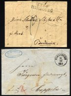 SCHLESWIG-HOLSTEIN 1827/51, 2 Verschiedene Belege Aus Flensburg, Feinst/Pracht - Prephilately