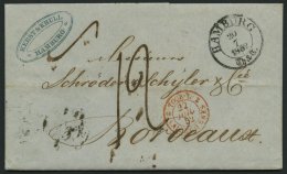 HAMBURG - THURN UND TAXISCHES O.P.A. 1854, HAMBURG Th.& T., K3 Auf Forwarded-Letter Von Warschau über Hamburg U - Prephilately