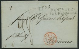 HAMBURG - THURN UND TAXISCHES O.P.A. 1840, DANEMARCK PAR HAMBOURG, L2 Auf Brief Von Christiansund Nach Bordeaux, L1 T.T. - Préphilatélie