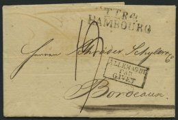 HAMBURG - THURN UND TAXISCHES O.P.A. 1826, TT.R.4 HAMBOURG, L2 Auf Brief Nach Bordeaux, Durchgangsstempel R3 ALLEGMAGNE/ - Prephilately