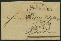 HAMBURG - THURN UND TAXISCHES O.P.A. 1823, TT.R.4 HAMBOURG, L2 Auf Brief Von Altona Nach Rheims, R3 ALLEMAGNE/PAR/FORBAC - Prephilately