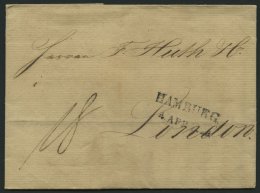 HAMBURG VORPHILA 1823, HAMBURG., L2 (kleinere Type) Auf Brief Nach London, Rückseitiger Datumsstempel FPO/AP 10, Pr - Sonstige & Ohne Zuordnung