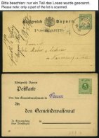 BAYERN Ca. 1873-1916, Partie Von 48 Fast Nur Verschiedenen Ganzsachen, Gebraucht Und Ungebraucht, Etwas Unterschiedlich, - Other & Unclassified