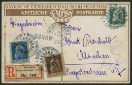 BAYERN PP 27C41/012 BRIEF, Privatpost: 1913, 3 Pf. Luitpold Bayerische Gewerbeschau In München, Künstlertheate - Other & Unclassified