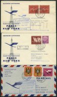 DEUTSCHE LUFTHANSA 56-59a,60 BRIEF, 23.4.1956, Erstflug Hamburg-Düsseldorf-Paris-New York Mit Superconstellation, 5 - Sonstige & Ohne Zuordnung