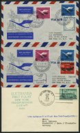 DEUTSCHE LUFTHANSA 40/1,43 BRIEF, 11.6.1955, Hamburg-Frankfurt/M.-New York, Frankfurt-New York Und New York-Frankfurt, 3 - Sonstige & Ohne Zuordnung