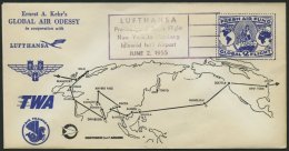 DEUTSCHE LUFTHANSA 39 BRIEF, 2.6.1955, New York-Hamburg, Prachtbrief, Haberer DM 275.- - Other & Unclassified