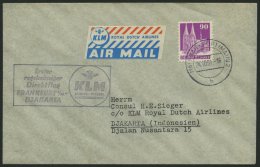 ERST-UND ERÖFFNUNGSFLÜGE 2403 BRIEF, 24.10.51, Frankfurt-Djakarta, Flugbestätigungsstempel In Schwarz, Pr - Other & Unclassified