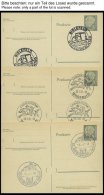 GANZSACHEN P 36 BRIEF, 1961, 8 Pf. Heuss Mit Postfachnummer Statt Postschließfachnummer, 9 Leer Gestempelte Karten - Collections