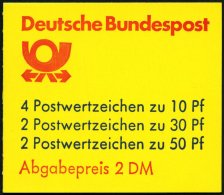 ZUSAMMENDRUCKE MH 22adK3 **, 1984, Markenheftchen Burgen Und Schlösser, 2. Deckelseite: Oberkante Brief Und P Von P - Used Stamps