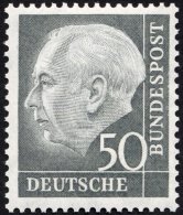 BUNDESREPUBLIK 189 **, 1954, 50 Pf. Heuß, Pracht, Gepr. Schlegel, Mi. 200.- - Gebraucht