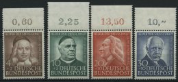 BUNDESREPUBLIK 173-76 **, 1953, Helfer Der Menschheit, Oberrandstücke, Prachtsatz - Sonstige & Ohne Zuordnung