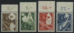 BUNDESREPUBLIK 167-70 **, 1953, Verkehrsausstellung, Oberrandstücke, Prachtsatz - Sonstige & Ohne Zuordnung