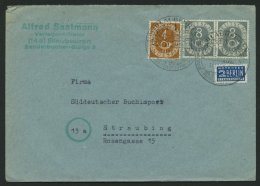 BUNDESREPUBLIK 127 Paar BRIEF, 1952, 8 Pf. Posthorn Im Waagerechten Paar Mit 4 Pf. Zusatzfrankatur Auf Prachtbrief - Used Stamps