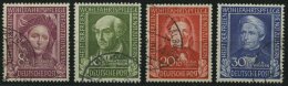 BUNDESREPUBLIK 117-20 O, 1949, Helfer Der Menschheit, üblich Gezähnter Prachtsatz, Mi. 170.- - Used Stamps