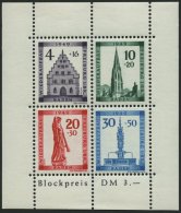 BADEN Bl. 1A **, 1949, Block Freiburg, Gezähnt, Pracht, Mi. 75.- - Sonstige & Ohne Zuordnung