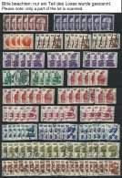 LOTS O, 1970-90, Dublettenpartie Der Freimarken, Meist Höhere Werte, Feinst/Pracht, Mi. Ca. 2900.- - Used Stamps