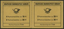 MARKENHEFTCHEN MH 6b,7b **, 1970, Markenheftchen Brandenburgertor I Und II, Reklame Berliner Zoo, Pracht, Mi. 125.- - Se-Tenant
