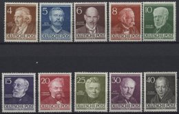 BERLIN 91-100 **, 1952, Berühmte Berliner, Prachtsatz, Mi. 130.- - Oblitérés