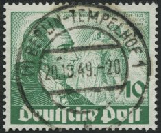 BERLIN 61 O, 1949, 10 Pf. Goethe, Ideal Gestempelt, Pracht, Mi. 70.- - Oblitérés