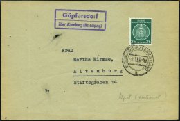 DIENSTMARKEN A D 10YI BRIEF, 1954, 25 Pf. Schwarzopalgrün, Stehendes Wz., Auf Brief Nach Altenburg, üblich Gez - Autres & Non Classés