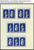 DDR 2464-71 **, 1978, Meissener Porzellan, Alle 32 Zusammendrucke Komplett (W Zd 423-38 Und S Zd 183-98), Pracht, Mi. 14 - Used Stamps