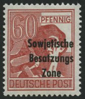 ALLGEMEINE-AUSGABEN 195a **, 1948, 60 Pf. Karmin, Pracht, Gepr. Paul, Mi. 70.- - Other & Unclassified