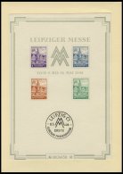 WEST-SACHSEN Bl. 5SX (*), 1946, Großblock Leipziger Messe, Wz. 1X, Type II, Mit Schutzhülle, Pracht, Mi. (500 - Autres & Non Classés