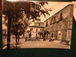 Cartolina Lacedonia Avellino Piazza De Sanctis E Castello Pretura  Viaggiata 1963 - Avellino