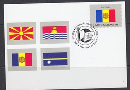 United Nations New York 2001 Flag Andorra 1v Maximum Card (35429A) - Maximum Cards