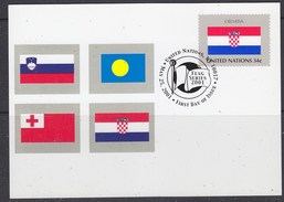 United Nations New York 2001 Flag Croatia 1v Maximum Card (35429I) - Cartes-maximum