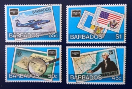 BARBADE, BARBADOS Avion, Avions, Plane. Timbres Sur Timbres Yvert N° 653/56** MNH - Aerei