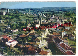 87 -  CHALUS-  VUE GENERALE AERIENNE - TOUR DU CHATEAU ET TOUR DU FORT - Chalus