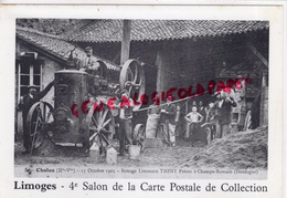 87 -  CHALUS-  15 OCTOBRE 1905-BATTAGE LIMOUSIN  TRENY FRERES A CHAMPS ROMAIN - LIMOGES 4E SALON CARTE POSTALE 1986 - Chalus