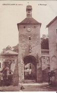 Cpa  Chateldon  L'horloge - Chateldon