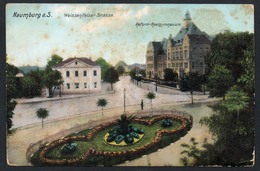 A3268 - Alte Ansichtskarte - Naumburg - Weissenfelder Straße Und Realgymnasium Schule - Gel 1908 - Naumburg (Saale)